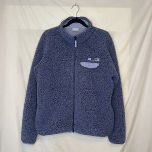 Columbia Mountain Side Fleece Sherpa Jacket Women’s Size XL Full Zip Blue
